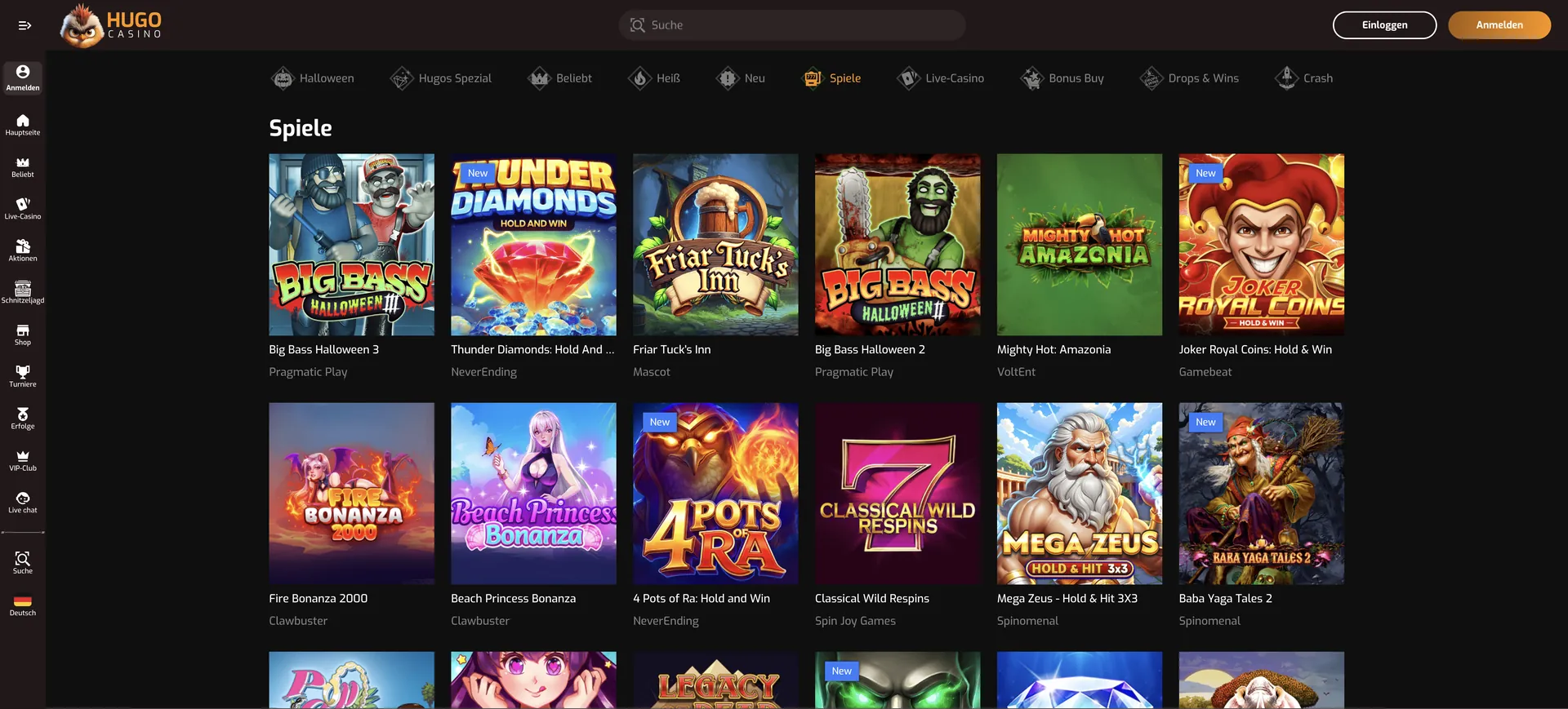 Hugo Casino Auszahlung: Spielautomaten